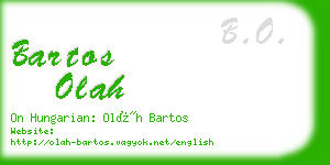 bartos olah business card